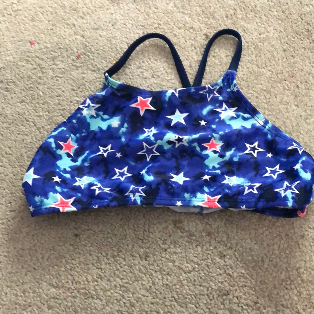 Girls Fourth of July swim top